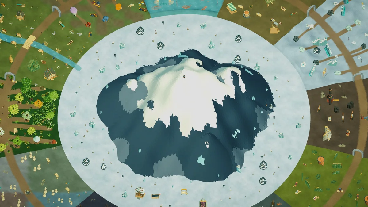 The snowy mountain at the heart of Rimebound